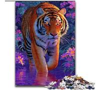 Tiger Jigsaw Puzzles for Teenagers 1000 Piece, Help The Brain Exercise Addictive Toys to Cultivate Patience Unique Challenge Game (26x38cm)