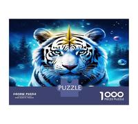 Tiger Jigsaws 1000 Pieces for Adults with Precision Cut Centenary Jigsaws Cartoon Tiger As A Stress Relief Puzzle for Fun Activity for Home 38x26cm/1000pcs