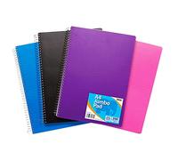 Tiger Jumbo Pad A4 Notebook Ruled Wirebound 400 Pages 200 Sheets - Colour: Assorted