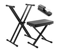 Tiger Keyboard Stand, Stool & Sustain Pedal Pack