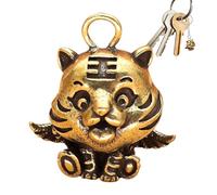 Tiger Keychain - Winged Tiger In Brass | Brass Keychain Accessories And Bag Arm | For Bag Backpack Tote Bag Women Men And Kids Birthday New Year Holiday