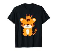 Tiger King Crown Birthday Costume Zoo Pajama Kids Toddler 5T T-Shirt
