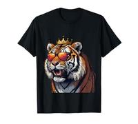 Tiger King Crown Sunglasses Birthday Costume Zoo Pajama Kids T-Shirt