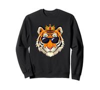 Tiger King Crown Sunglasses Pajama Birthday Zoo Costume Kids Sweatshirt