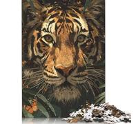 Tiger King Jigsaw Puzzles Puzzles for Adults Kids. 1000 Pieces Whimsical Challenge Toy Educational Game Home Decoration for Educational Games Gifts 1000pcs (75x50cm)
