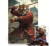 Tiger Kung Fu Ninja Animal 1000 Pieces Jigsaw Puzzles for Teenagers Brain Skill Leisure Time Exact Edge Thoughtful Gift 50x75cm
