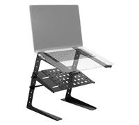 Tiger Laptop DJ Stand with Adjustable Height (24-36 cm) and Width (24-29 cm), Table Top Metal Stand with Shelf, Foam Padded Base, Anti-Slip Soft Foam Padding, Tool-Free Assembly