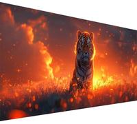 Tiger Large Diamond Art for Adults 24x48in, 5D Diamond Painting Sunset, DIY Full Drill Crystal Rhinestone Gem Art, Crafts for Adults, Mosaic Embroidery Cross Stitch Kit, Home Wall Decor Gifts 2-7397