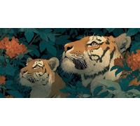 Tiger Large Diamond Art for Adults, 5D Diamond Painting Animal, DIY Full Drill Gem Art Mosaic Making Kits, Cross Stitch Kits for Adults for Room Decor, Gifts for Women 60x30cm - SW2511I99