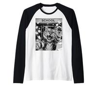 Tiger Last Day of School Summer Break Funny Meme Selfie Raglan Baseball Tee