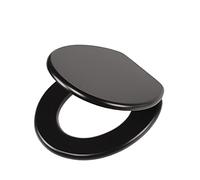 Tiger Leather-Look, Toilet Seat, MDF, Black