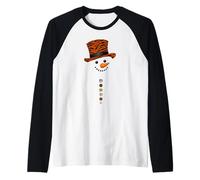 Tiger Leopard Cheetah Zebra Pattern Print Christmas Snowman Raglan Baseball Tee