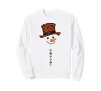 Tiger Leopard Cheetah Zebra Pattern Print Christmas Snowman Sweatshirt