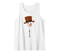 Tiger Leopard Cheetah Zebra Pattern Print Christmas Snowman Tank Top