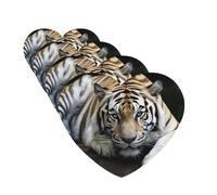 Tiger Lie On Rock Car Air Fresheners Cards Set of 4 Pieces Hanging Scented Cards for Wardrobe Bathroom Car Aromatherapy Tablets Rearview Mirror Pendant Car Fresheners Long Lasting