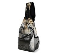 Tiger Lie On Rock Chest Bag Small Cross Body Purses Fashion Full Printed Chest Bag Adjustable Chest Pack