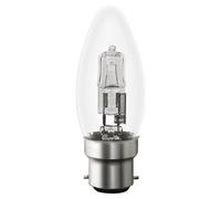 TIGER LIGHTING TCP x3 Candle C35 ECO Halogen Dimmable Energy Saver Light Bulbs B22 BC Bayonet Cap 240v 18w = 23w (x3 Bulbs + 1 Free)