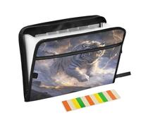 Tiger Lightning Expanding File Folder A4,13 Pockets File Organiser, Paperwork A4 Plastic Wallet Document Storage Expander for School,Office and Home