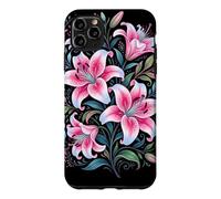 Tiger Lilies Blue White Pink Summer Spring Flowers Lily Buds Case for iPhone 11 Pro Max