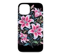 Tiger Lilies Blue White Pink Summer Spring Flowers Lily Buds Case for iPhone 13