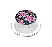 Tiger Lilies Blue White Pink Summer Spring Flowers Lily Buds PopSockets PopGrip for MagSafe