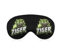 Tiger Logo Comfortable Sleep Mask with Adjustable Strap Soft Eyeshade for Night Sleeping Flight Nap Travel