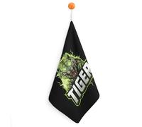 Tiger Logo Printed Soft Hand Towels Square Absorbent Towel for Bathroom Kitchen Spa Hotel 11x11 Inch