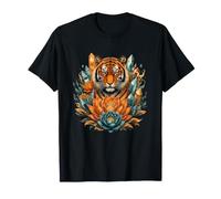 Tiger Lotus Crystals Boho Spiritual Aesthetic T-Shirt
