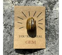 (Tiger) Ly005 Correct Crystal Healing Card You're A Real GEM Creative Gift