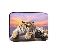 Tiger Lying on Wood Printed Laptop Bag, 12 inch Laptop Sleeve, Suitable for Travel and Business Trips