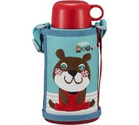 TIGER MBR-C06GGA Tiger Water Bottle, 20.6 fl oz (600 ml), Direct Drinking Cup, 2-Way Stainless Steel Bottle with Pouch, Sahara Korobkuru Annie
