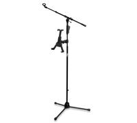Tiger MCA18-IMCAP Microphone Boom Stand & Tablet Mount, 93-159cm - Black | For Microphone and Tablet with Easy Clutch, 86cm Boom Arm, Ball-Joint Swivel, Square-Grip Attachments and Folding Tripod Legs