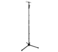 Tiger MCA23-BK Professional Microphone Stand with Tripod Base, Adjustable Height 109.5-177cm, Easy Clutch, Heavy-Duty Mic Clip, Black - Studio, Recording, Podcast, Vocal, Instrument
