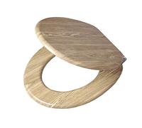 Tiger MDF Toilet Seat, Brown, Soft Close, Scratch Resistant, Adjustable Mounting