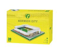 Tiger Merchandising 3D Jigsaw Puzzle of Carrow Road Stadium - 122 Pieces | Home of Norwich City| English Premier League FC Football Gifts for Age 7+