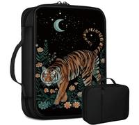 Tiger Moon Bible Bag Large Bible Case Cover for Women Men, Multi-Functional Church Bag Bible Protector with Handle Zippered Pocket Christian Gift Bible Study Supplies