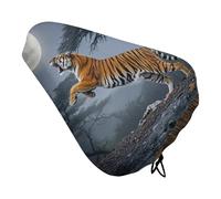 Tiger Moon Bike Seat Cover Universal, Waterproof Bicycle Saddle Cover with Drawstring, Rain/Dust Proof Fit Bicycle Seat Protector for Road/Mountain Bikes