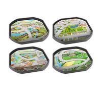 Tiger Moon Bramble Town Vinyl Tuff Tray Insert Bundle | 4 X 86 X 86 Cm Inserts - Ideal For Large Tuff Spot Tuff Tray - Tuff Tray Not Included