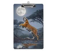 Tiger Moon Clipboard, A4 Acrylic Clipboards with Hanging Hook, Ultra Lightweight & Shatterproof Writing Board for Office, Nurses, 8.5" X 12.5"