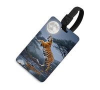 Tiger Moon Luggage Tags Durable TPU Suitcase Tag with Info Card, Scratch-Resistant Bag Tags for Suitcases, Travel Bags & Backpacks, Easy to Identify