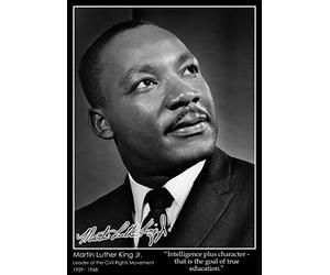 Tiger Moon Martin Luther King Jr. - A2 Size - 42 x 59.4 cm | Paper Laminated - Inspirational Quote Poster