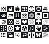 Tiger Moon The Tiger Moon Trading Company Ltd Black and White Sensory Play Mat - Vinyl Floor Play Mat - Imaginative & Creative Play (240 x 160 cm)