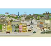 Tiger Moon The Tiger Moon Trading Company Ltd Children's Paris France Scene With Car Race Track Activity Play Mat - Pretend Play, Role-Play, Teach & Learn - 150 x 80cm