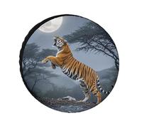 Tiger Moon Universal Spare Tire Cover Oxford Fabric Waterproof Wheel Protector for SUV Truck RV Camper Dust/Snow/Sun Protection, 30 Inch