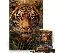 Tiger Mosaic Adults Puzzles 1000 Piece Jigsaws Brain Teaser Home Pastime Image Assembly Memorable Gift 50x75cm