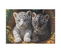 Tiger Mother And Cub 300 Pcs Jigsaw Puzzles Fantastic Beasts Puzzles for Adults Teens Fun Family Game Team Building Stress Reducing Autumn Eco Friendly Cardboard 300 PCS