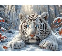Tiger Mother And Cub 500 Piece Count Premium Jigsaw Puzzle Magical Cosmic Creatures For Adults Teens 14+ Concentration Training Indoor Game Family Game Night Creativity Gift Giving 500 PCS/52×38cm