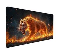 Tiger Mouse Pad Large 70x30cm, Yellow Gaming Mouse Pad Waterproof Desk Mat with 3MM Stitched Edges, Non-Slip Rubber Base Mousepad Computer Accessories for Gaming, PC, Office, Home, Gifts -lsy2603JW