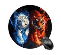 Tiger Mouse Pad Round Mousepads Desk Mat for Office Laptops