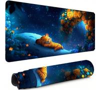 Tiger Mouse Pad XXL 1200 x 600 mm, Large Mouse Mat Rose Waterproof Desk Pad with Stitched Edges and Non-Slip Rubber Base, Extended Comfortable Gaming Mousemat, for Improves Speed and Precision C-1673